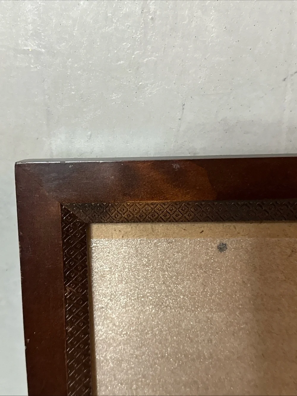 Wood Picture Frame ETCHED Border.. .. For 5 X 7” Picture